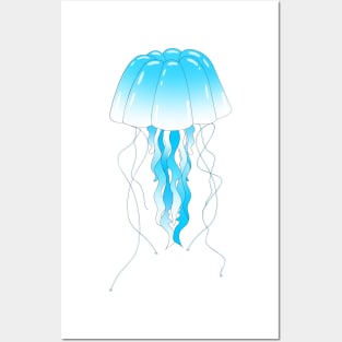 Light Blue Jellofish Posters and Art